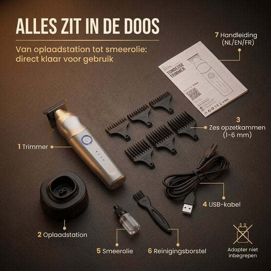Tondeuse pour cheveux pour hommes - Kit de tondeuse pour cheveux et barbe - Tondeuse à barbe et tondeuse à cheveux - USB-C