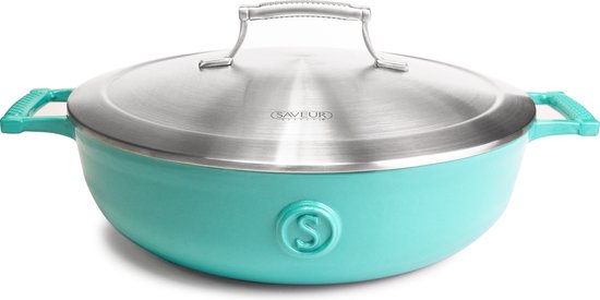 Cocotte en fonte - Saveur Selects - Ø30 cm - Sans PFAS - Compatible induction, gaz, électrique, céramique - Bleu