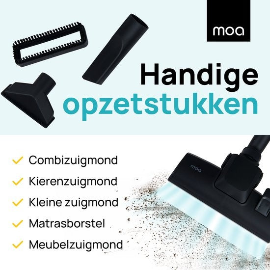 MOA Aspirateur puissant sans sac - 23 kPa - Noir - 900W - VC85B