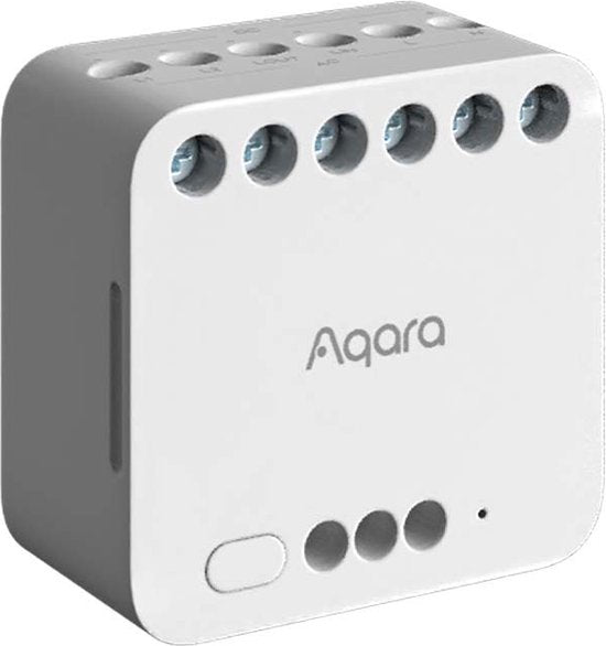 Module relais double Aqara T2, interrupteur encastrable intelligent à 2 canaux, Zigbee Matter