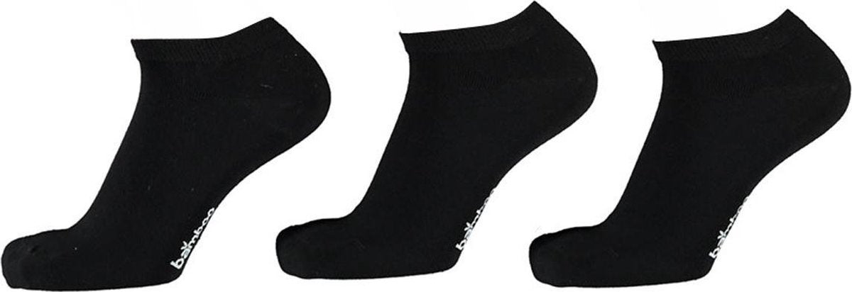 Chaussettes de sport Apollo en bambou - 3 paires - Sans coutures - Pointures 39 à 42 - Noir