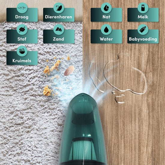 STAUS&BACH Supernova - Aspirateur à main pour poils d'animaux et liquides - Aspirateur à main léger pour la voiture - Noir