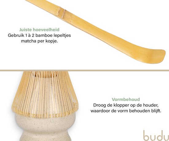 Ensemble Budu Matcha 3 pièces - Fouet à matcha - Service à thé matcha