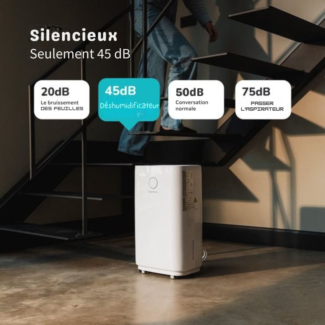 Déshumidificateur - Bloomfold - 20L par jour - 2 en 1 - Blanc