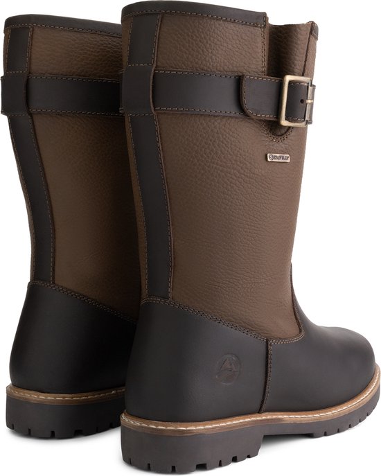 Travelin' Finnmark - Bottes imperméables pour femme - Doublées de laine - Marron foncé