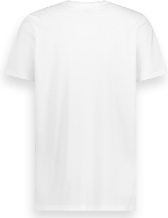LebasQ - T-shirt Davis pour hommes - 3 packs - avec col en V - Extra long - Convient comme maillot de corps - Blanc - L - Coton