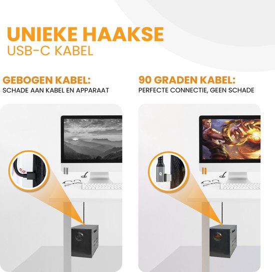 Drivv. Câble USB vers USB C - Angulaire - Modèle 2024 - Câble de données et de charge USB C - Charge rapide / charge rapide - 3 mètres - Convient à iPhone 15, Samsung et autres, entre autres - Gris
