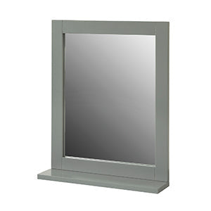 SoBuy Miroir de salle de bain avec étagère - Gris foncé - 40x50x10 cm