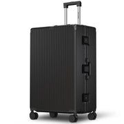 Valise de voyage TRVLMORE Premium 115 L – Sans fermeture éclair – Double serrure TSA – Structure en aluminium – Noire