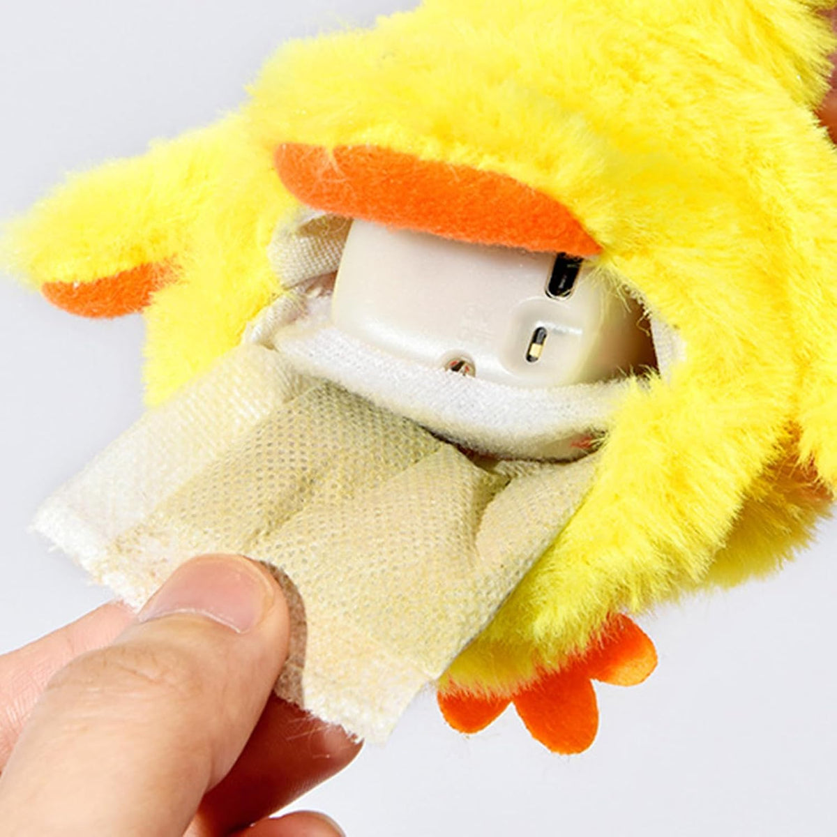 Jouet interactif pour chat Tnfeeon en forme de canard - Ailes mobiles et sons - Rechargeable par USB - Jaune