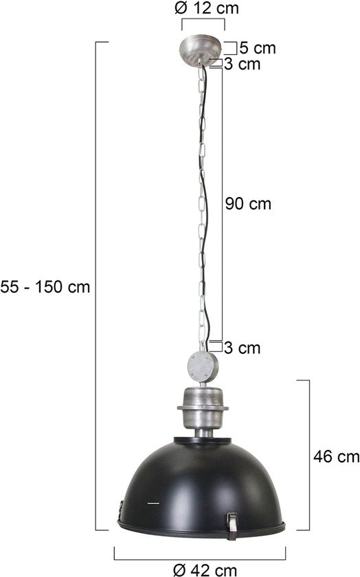 Lampe suspendue Steinhauer Bikkel - Noir