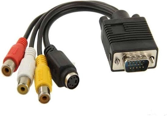 Garpex® Adaptateur Mini DisplayPort vers VGA - Câble Mini DP vers VGA - Résolution HD 1080p - Noir