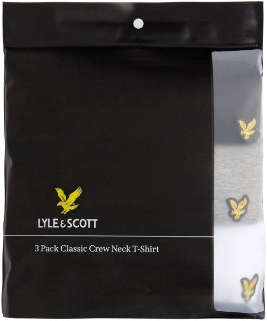 T-shirt d'intérieur Lyle & Scott Basic pour homme (lot de 3) - Taille XXL