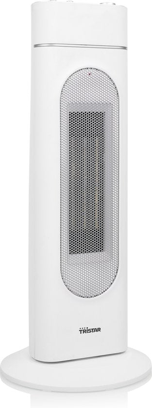 Radiateur électrique Tristar KA-5088 - Radiateur à tour en céramique - Télécommande - Convient pour 25 m² - Radiateur soufflant - Blanc