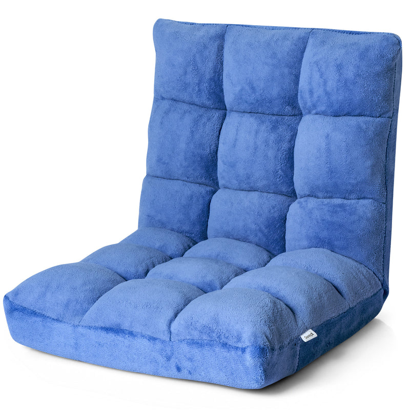 Fauteuil de sol Coast Fauteuil de sol réglable avec dossier Coussin d'auge 105 x 56 x 15 cm bleu