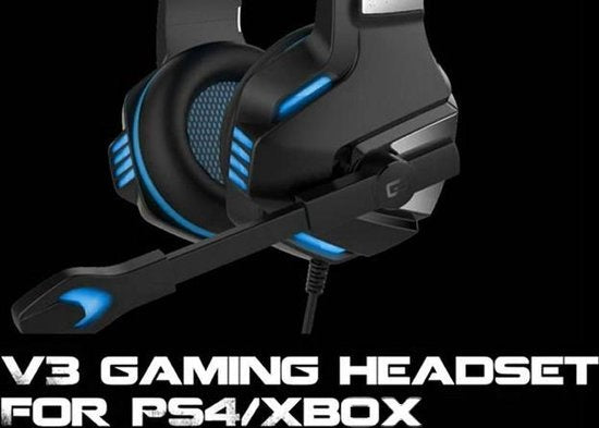 Casque de jeu Hunterspider V3 - Noir/Bleu - Convient pour PS4, Xbox One et Windows