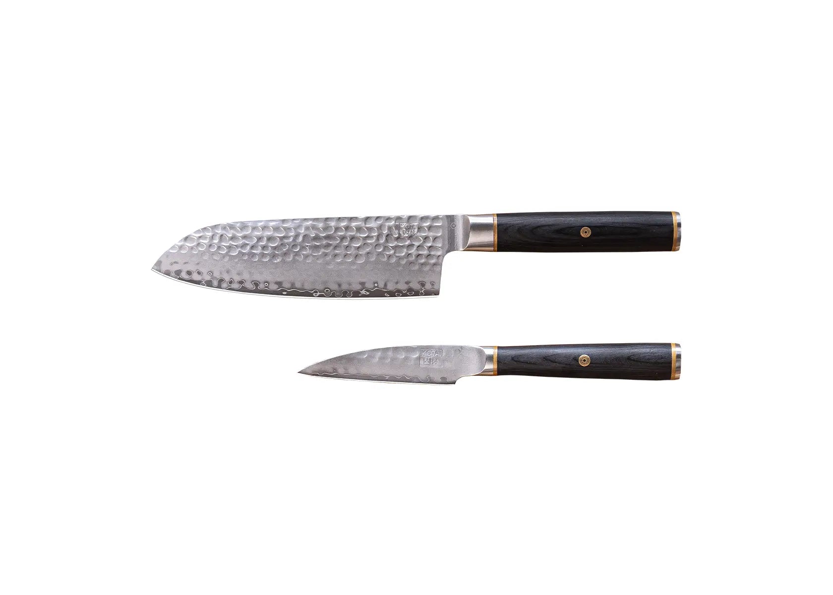 Ensemble de couteaux KOTAI Starter, 2 pièces – Acier San-Mai AUS-10 – Bois de pakka noir