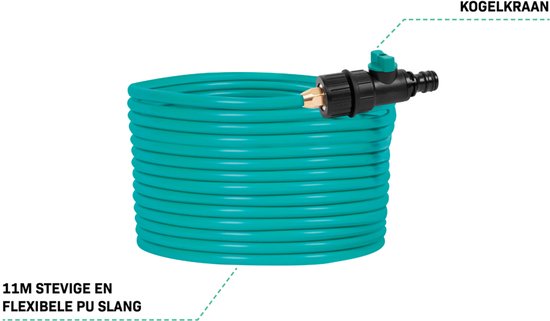 Tuyau d'arrosage VONROC de 11 mètres – pour les brosses de lavage télescopiques VONROC TB508XX et TB509XX