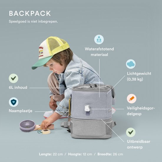 Kit de voyage Stokke JetKids, Arctic Blue - Avec valise BedBox Ride-On et sac à dos - Pour les enfants de 2 à 7 ans (jusqu'à 35 kg)