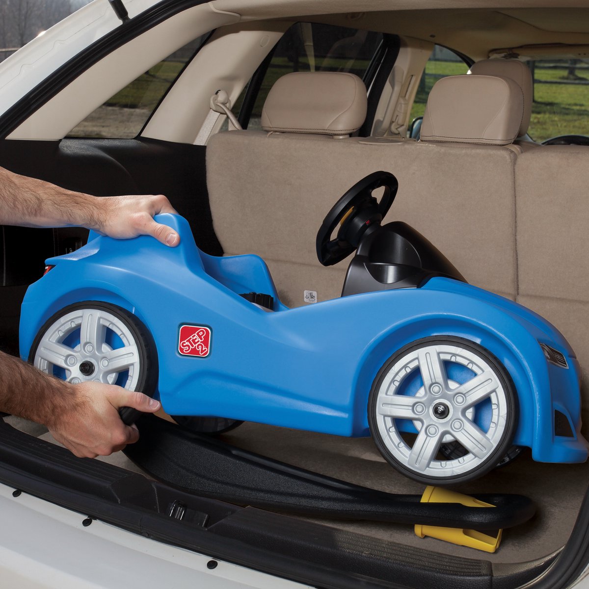 Step2 Whisper Ride Cruiser Runabout en Bleu - Poussette / Runabout avec barre de poussée - Pour les enfants à partir de 1,5 ans