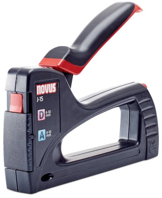 Novus Handtacker J-15 - Agrafeuse manuelle - pour agrafes A, D, H et G - pour la fixation, entre autres, de textiles, de cuir, de films, de papier, de liège et de plaques en plastique souple