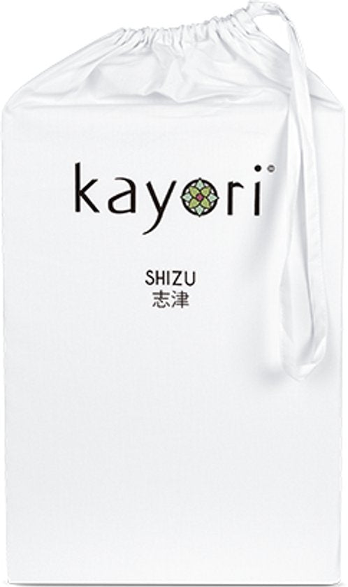 Kayori Shizu Molton - Drap-housse extensible - 90-100 x 200-220 cm - Protège-matelas - Coton biologique - Blanc