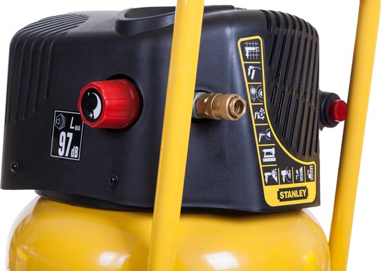 Stanley – Compresseur d'air D230/10/50V – 10 bars – Sans huile, capacité du réservoir : 50 L