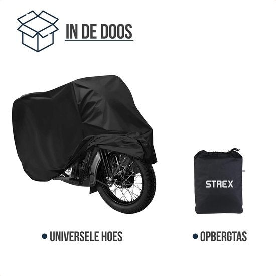 Strex Scooter Cover / Motorbike Cover Universal for all Scooters / Motors - Waterproof 300D Oxford - Suitable for Windshield - Scooter Cover - Motorbike Cover - Incl. Storage Bag