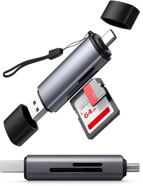 Lecteur de cartes SD - Apple - Connecteur USB-C et USB - Lecteur Micro SD - Lecteur de cartes - Skoov