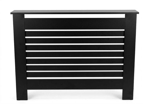 VDD - Habillage de radiateur - Décoration de chauffage - Noir - 111,5 x 19 x 82 cm