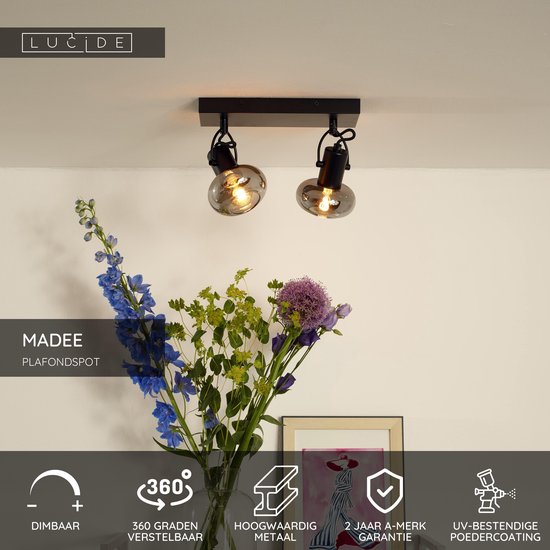 Lucide MADEE - Spot de plafond (lampe de plafond) - 2xE14 - Noir