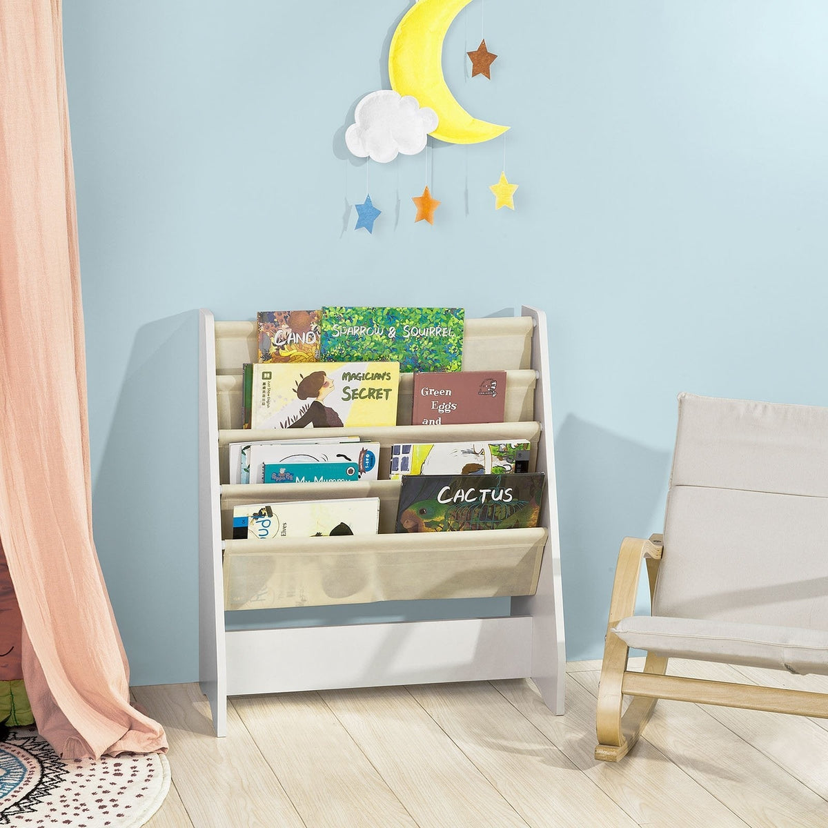SoBuy Bibliothèque pour enfants - 4 compartiments - 62x71x29 cm