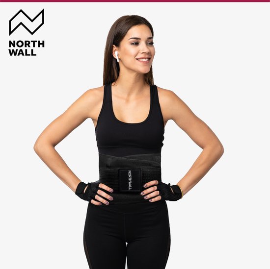 Northwall® Back Brace pour le bas du dos - Correcteur de dos pour un soulagement immédiat de la douleur, soutien du dos et confort - Correcteur de posture - Back Brace Noir taille L (Taille : 88 - 99 cm)