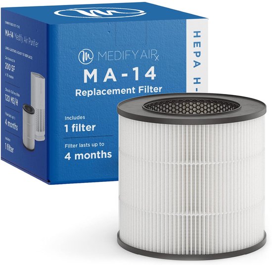 Medify Air MA-14 Replacement Filter - HEPA Filter H13 - 1 Piece - Air Filter - Activated Carbon - Air Purification