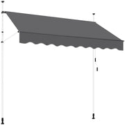 Yaheetech Clamp Sunshade Dark Grey - Extensible manuellement - 250 x 120 cm - Hauteur 210-300 cm