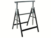 Chevalet de sciage Toolland en métal, pliable – Doté de sept positions de hauteur réglables, d'une surface d'appui antidérapante et d'une poignée – Pour l'atelier et le chantier – Métal noir – 180 kg