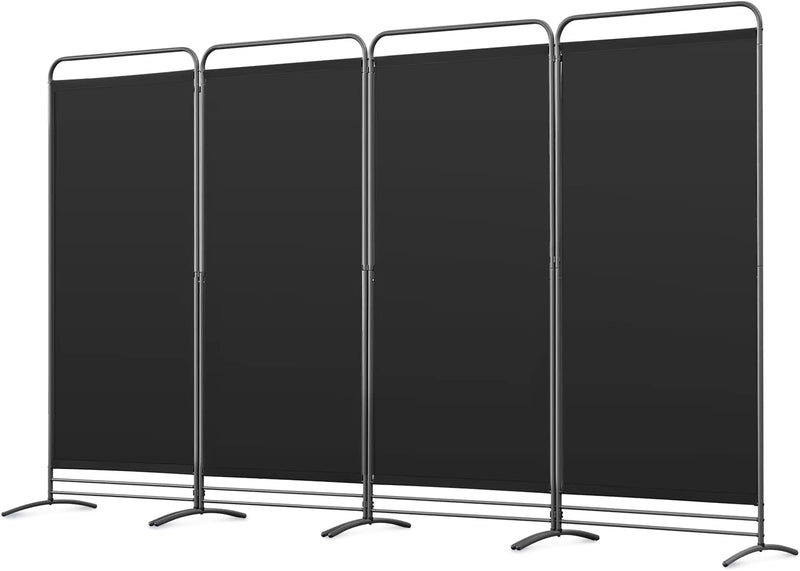 Angel Living Paravent de chambre - 4 pièces - 324x180 cm - Pliable - Acier et polyester - Autoportant - Séparation de pièces et intimité - Noir