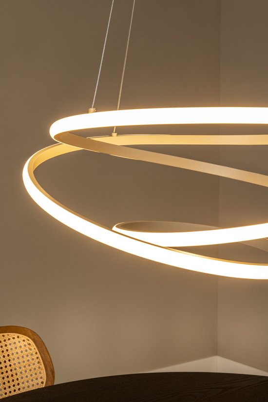 Lucide ESPIRAL - Suspension - LED à intensité variable - CCT - 1x40 W 2700 K/4000 K - Taupe - Essential