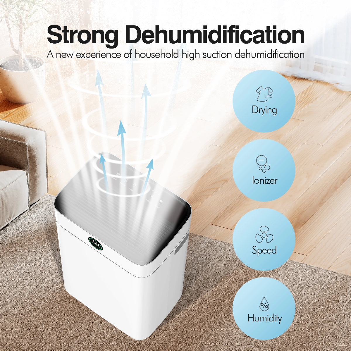 Déshumidificateur HUMSURE - 20 l/jour - réservoir de 2,8 litres