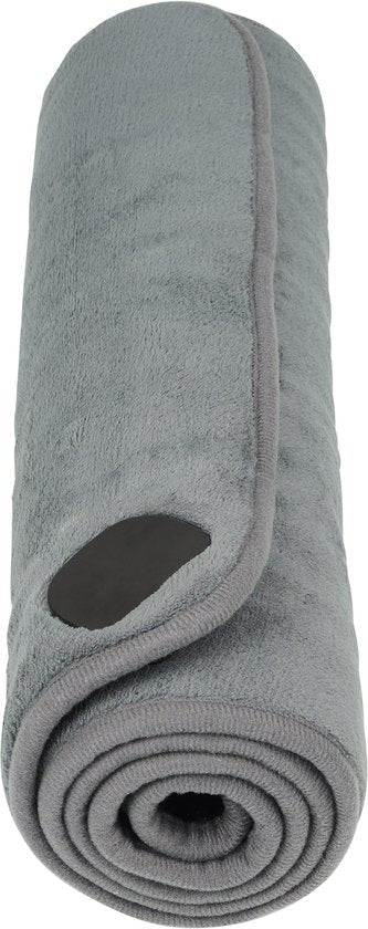 Tristar BW-4772 Couverture chauffante électrique pour chaise - Couverture chauffante - Lavable en machine - Antidérapante - 110 x 40 cm - Polaire - Gris - Chauffage au niveau du bas du dos - Pour 1 chaise/personne
