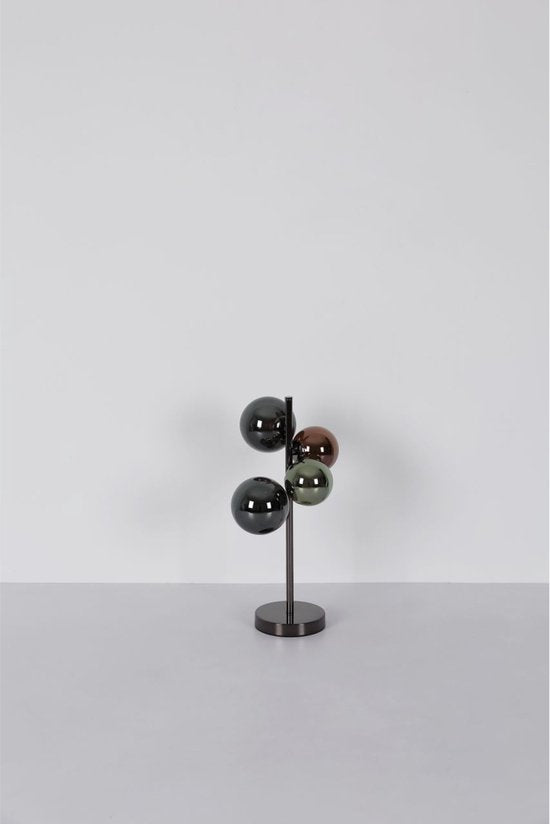 Globo - lampe suspendue - RIHA - multicolore - verre - grande lampe de table - G9 - 56142-9H