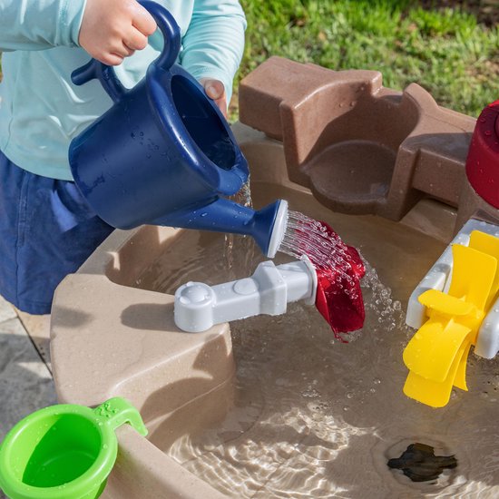 Table à eau Step2 Pump & Splash Discovery – Avec pompe à eau et 8 accessoires – Table de jeux aquatiques pour tout-petits – Jouets d'extérieur à partir de 2 ans – Table d'activités aquatiques pour le jardin / l'extérieur