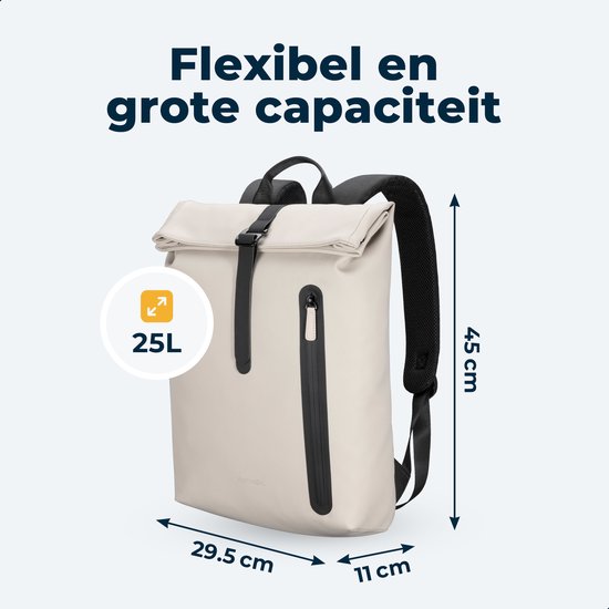 Sac à dos - Pathsail – Imperméable – Compartiment PC jusqu’à 15" – Bretelles ergonomiques – Plusieurs poches