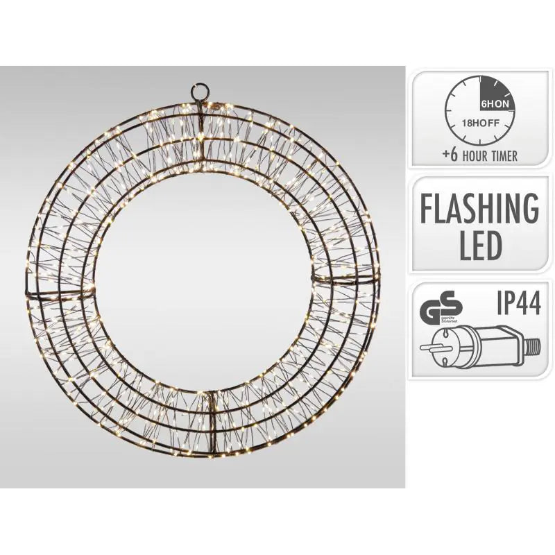 Guirlande de Noël LED Nampook de 58 cm avec éclairage blanc chaud – Décoration de Noël pleine de charme