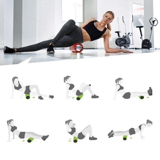 TecTake - Yoga massage roller foam roller rouge - 402844