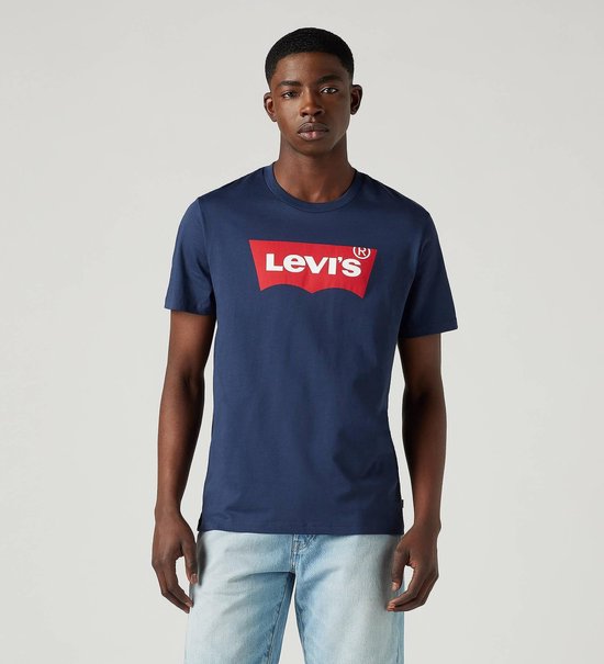 T-shirt Levi's à logo graphique bleu foncé (navy) - Taille L - Homme - T-shirts décontractés