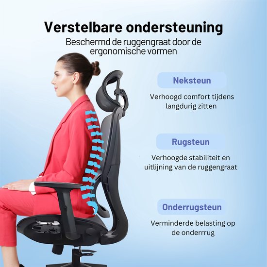GAME HERO® Trader X1 Ergonomic Office Chair - Siège de bureau pour adultes - 130KG - Noir