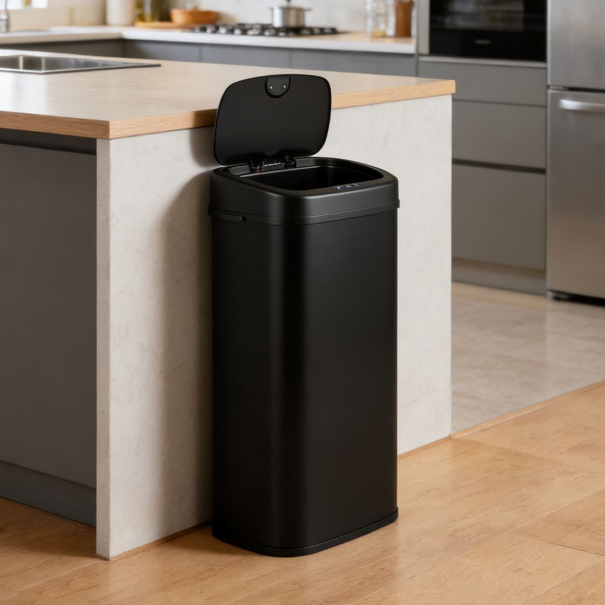 Poubelle Coast Sensor - conception à deux compartiments - tri sélectif automatique - noir - 68 litres
