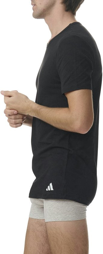 T-shirt à col rond adidas Sportswear, lot de 2 - Active Flex Cotton - Sous-vêtements pour hommes - 2 x noir