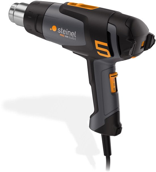 Pistolet à air chaud Steinel HM 2120 E - 2 200 W - Pistolet décapant - Température réglable de 80 à 630 °C - Débit d'air réglable de 150 à 500 l/min - Livré avec mallette et divers embouts